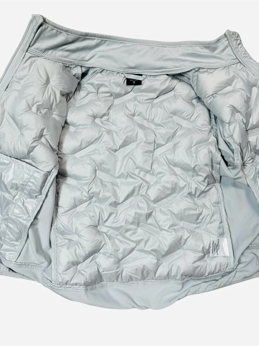 NWT New MAELREG Boys Windproof Puffer Jacket In Light Grey Size 8